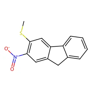 3-methylsulfanyl-2-nitro-9H-fluorene structure