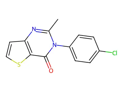 3-(4-chlorophenyl)-2-methylthieno[3,2-d]pyrimidin-4(3H)-one structure