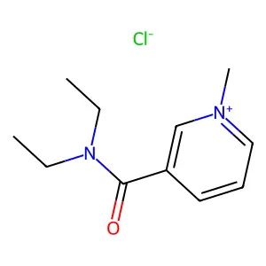3-(Diethylcarbamoyl)-1-methylpyridin-1-ium chloride structure