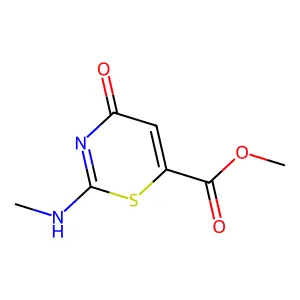 Methyl 2-(methylamino)-4-oxo-1,3-thiazine-6-carboxylate structure