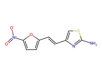 2-Amino-4-[2-(5-nitro-furyl)vinyl]thiazole structure