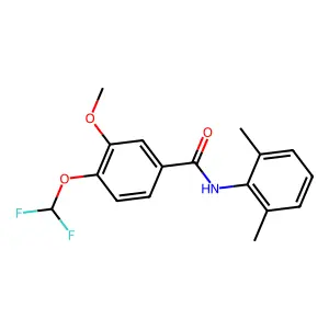 4-(difluoromethoxy)-N-(2,6-dimethylphenyl)-3-methoxybenzamide structure