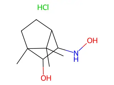 3-(Hydroxyamino)-1,7,7-trimethylbicyclo[2.2.1]heptan-2-ol, chloride structure