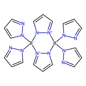 Boron, bis(mu-(1H-pyrazolato-kappaN1:kappaN2))tetrakis(1H-pyrazolato-kappaN1)di- structure