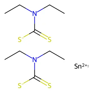 carbamic acid, diethyldithio-, tin(ii) salt structure