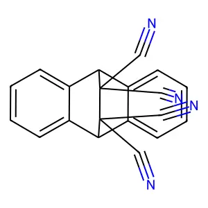 9,10-Dihydro-9,10-ethanoanthracene-11,11,12,12-tetracarbonitrile structure