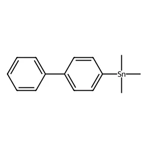 ([1,1'-Biphenyl]-4-yl)(trimethyl)stannane structure