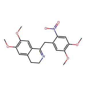 1-[(4,5-Dimethoxy-2-nitrophenyl)methyl]-6,7-dimethoxy-3,4-dihydroisoquinoline structure