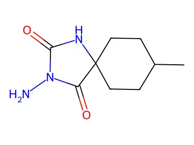 3-Amino-8-methyl-1,3-diazaspiro[4.5]decane-2,4-dione structure