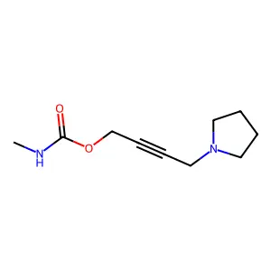 Carbamic acid, methyl-, 4-(1-pyrrolidinyl)-2-butynyl ester structure