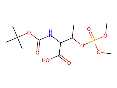 3-Dimethoxyphosphoryloxy-2-[(2-methylpropan-2-yl)oxycarbonylamino]butanoic acid structure