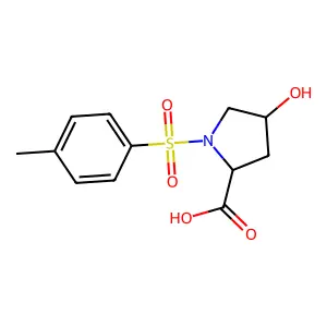 (2S,4S)-4-hydroxy-1-(4-methylphenyl)sulfonylpyrrolidine-2-carboxylic acid structure