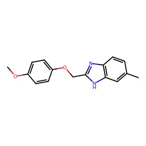 2-[(4-methoxyphenoxy)methyl]-5-methyl-1H-1,3-benzodiazole structure