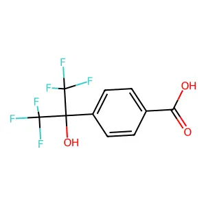 4-(1,1,1,3,3,3-Hexafluoro-2-hydroxypropan-2-yl)benzoic acid structure
