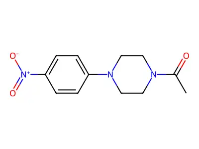 1-Acetyl-4-(4-nitrophenyl)piperazine structure