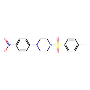 Piperazine, 1-((4-methylphenyl)sulfonyl)-4-(4-nitrophenyl)- structure