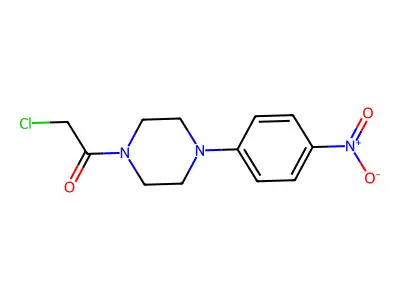 2-Chloro-1-[4-(4-nitrophenyl)piperazin-1-yl]ethan-1-one structure
