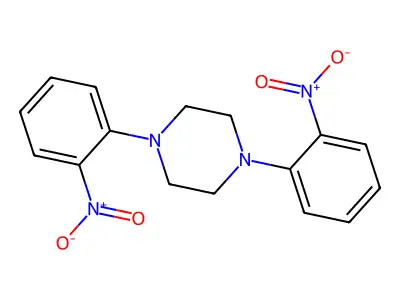 1,4-Bis(2-nitrophenyl)piperazine structure