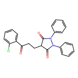 3,5-Pyrazolidinedione, 4-(2-(o-chlorobenzoyl)ethyl)-1,2-diphenyl- structure