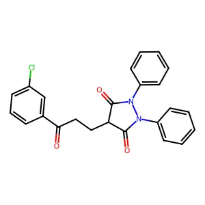3,5-Pyrazolidinedione, 4-(2-(m-chlorobenzoyl)ethyl)-1,2-diphenyl- structure