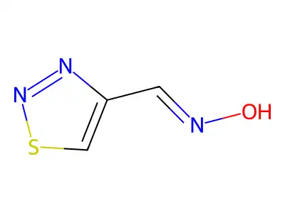 N-(1,2,3-thiadiazol-4-ylmethylidene)hydroxylamine structure