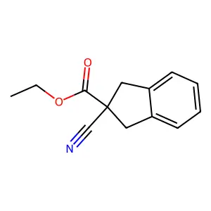 Ethyl 2-cyano-1,3-dihydroindene-2-carboxylate structure