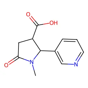 (2R,3R)-1-methyl-5-oxo-2-(pyridin-3-yl)pyrrolidine-3-carboxylic acid structure