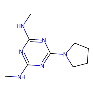 s-Triazine, 2,4-bis(methylamino)-6-(1-pyrrolidinyl)- structure