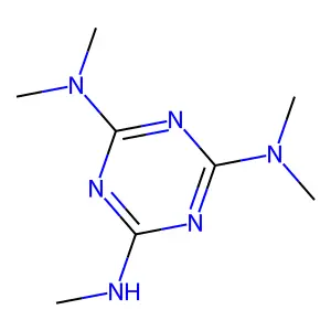 五甲基蜜胺 structure