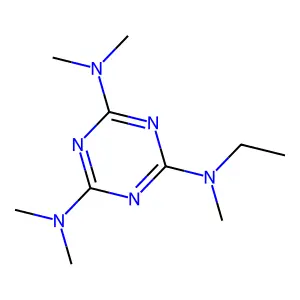 2-N-ethyl-2-N,4-N,4-N,6-N,6-N-pentamethyl-1,3,5-triazine-2,4,6-triamine structure