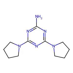 Triazine, 2-amino-4,6-dipyrrolidino- structure