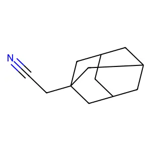 Tricyclo(3.3.1.13,7)decane-1-acetonitrile structure