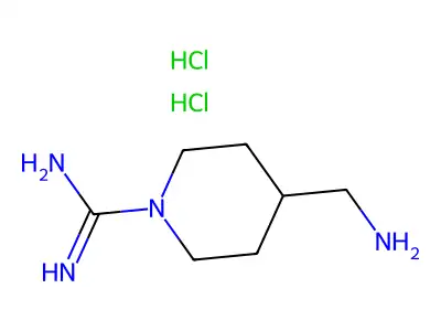 4-(Aminomethyl)piperidine-1-carboximidamide dihydrochloride structure