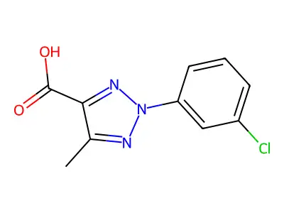 2-(3-chlorophenyl)-5-methyl-2H-1,2,3-triazole-4-carboxylic acid structure