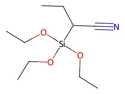 2-(三乙氧基硅基)丁腈 structure