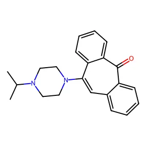 5H-Dibenzo(a,d)cyclohepten-5-one, 10-(4-isopropyl-1-piperazinyl)- structure