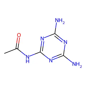N-(4,6-diamino-1,3,5-triazin-2-yl)acetamide structure