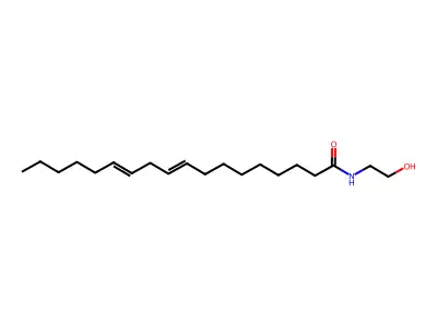 (9E,12E)-N-(2-hydroxyethyl)octadeca-9,12-dienamide structure