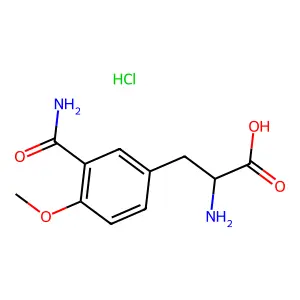 Alanine, 3-(3-carbamoyl-4-methoxyphenyl)-, monohydrochloride, DL- structure