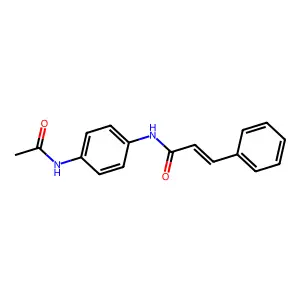 (E)-N-(4-acetamidophenyl)-3-phenylprop-2-enamide structure