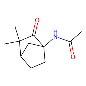 N-[(1R,4R)-3,3-dimethyl-2-oxobicyclo[2.2.1]heptan-1-yl]acetamide structure