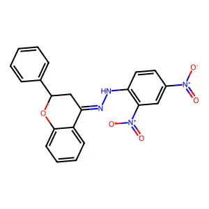2,4-dinitro-N-[(2-phenyl-2,3-dihydrochromen-4-ylidene)amino]aniline structure