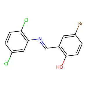 4-bromo-2-{(E)-[(2,5-dichlorophenyl)imino]methyl}phenol structure