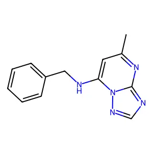 N-benzyl-5-methyl-[1,2,4]triazolo[1,5-a]pyrimidin-7-amine structure