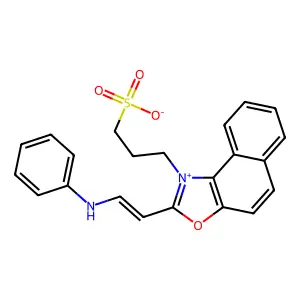 3-[2-(2-Anilinovinyl)naphtho[1,2-d][1,3]oxazol-1-ium-1-yl]-1-propanesulfonate structure
