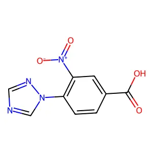 3-Nitro-4-(1H-1,2,4-triazol-1-yl)benzoic acid structure