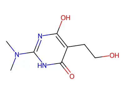 2-(Dimethylamino)-5-(2-hydroxyethyl)pyrimidine-4,6-diol structure