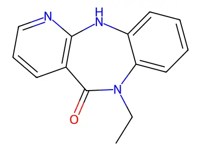 5H-Pyrido(2,3-b)(1,5)benzodiazepin-5-one, 6-ethyl-6,11-dihydro- structure