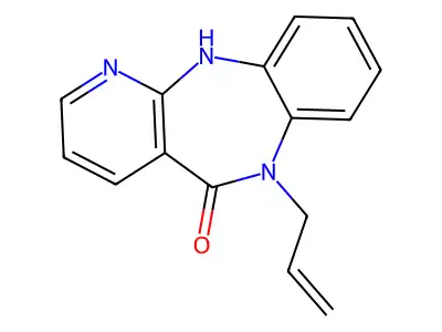 5H-Pyrido(2,3-b)(1,5)benzodiazepin-5-one, 6,11-dihydro-6-(2-propenyl)- structure