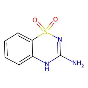 2H-1,2,4-Benzothiadiazin-3-amine, 1,1-dioxide structure